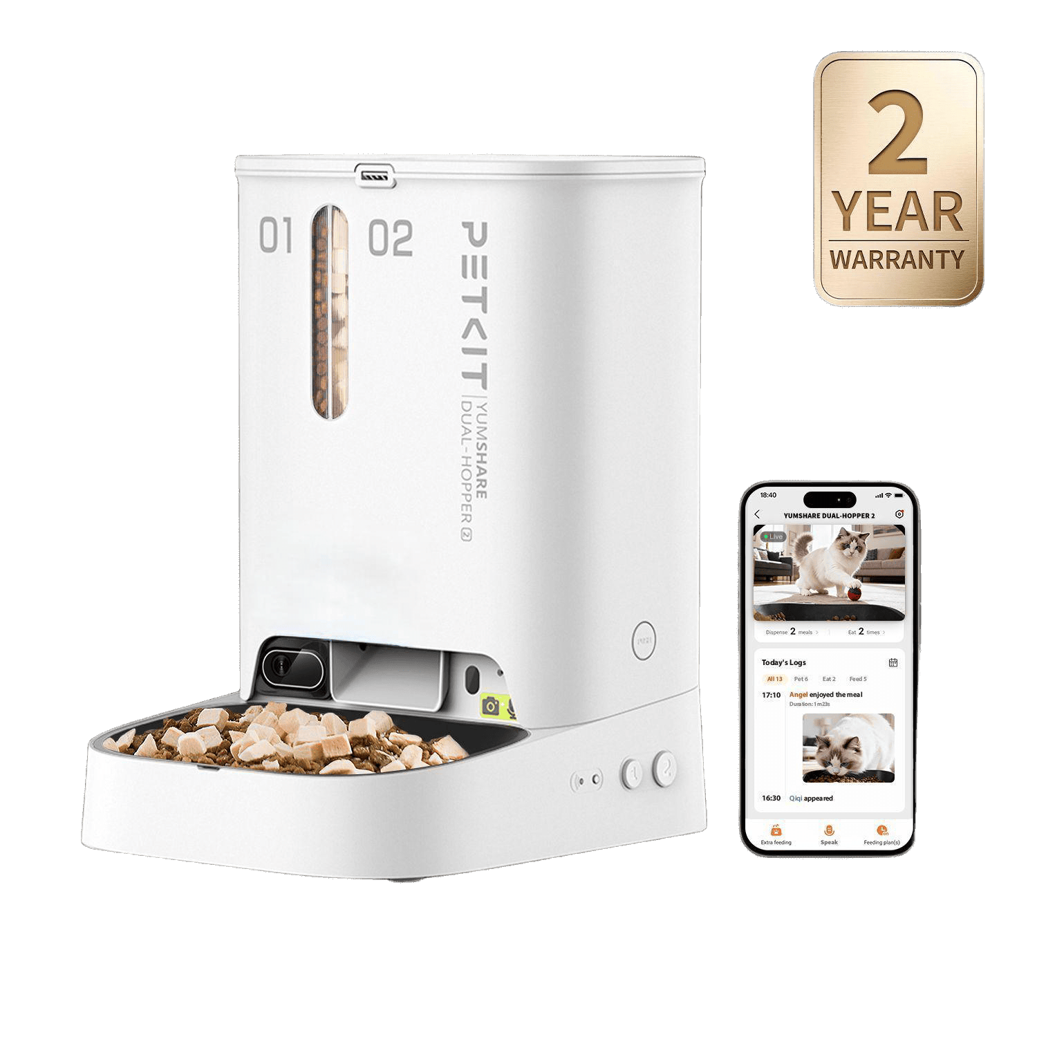 PETKIT Yumshare Dual-Hopper 自動給餌器 YumShare Dual-hopper with Camera