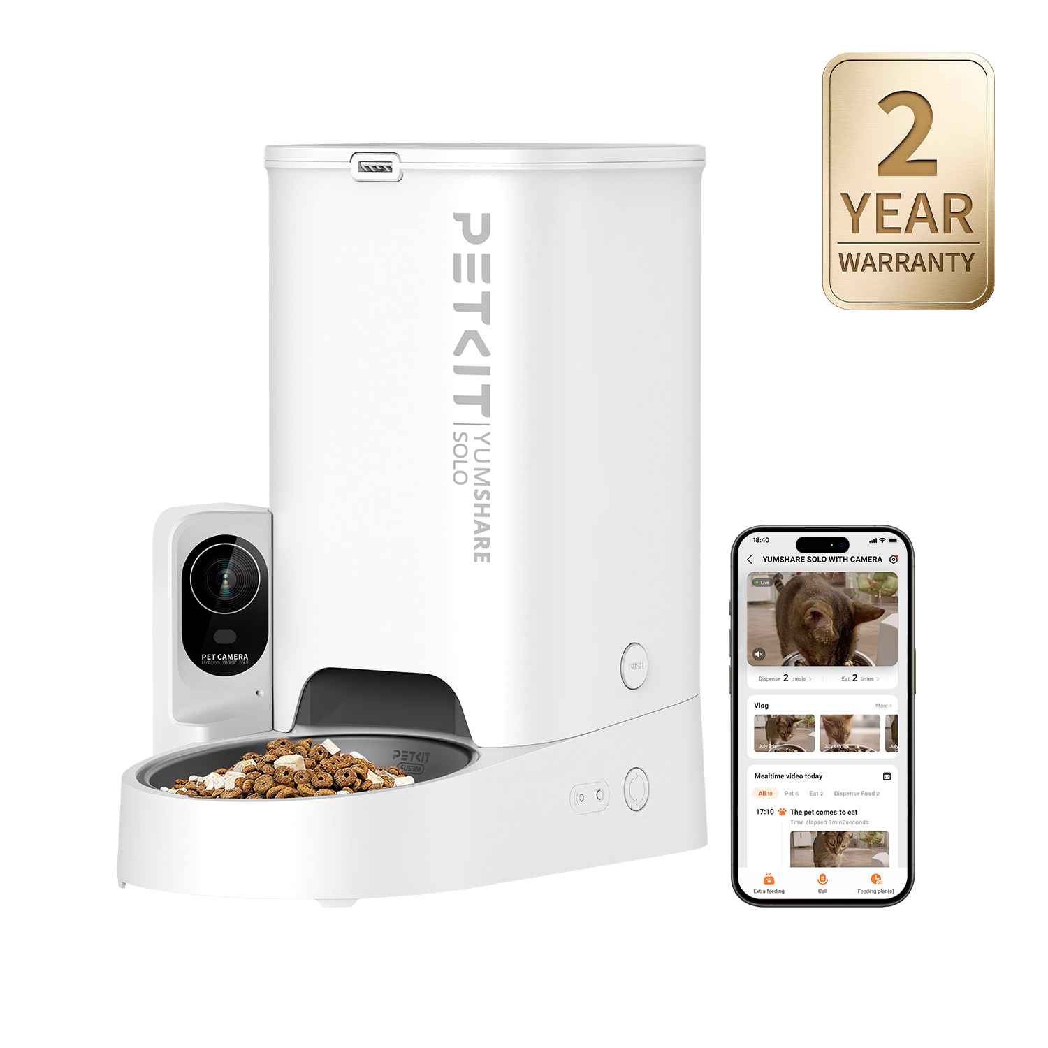 即発送⭕️PETKIT 自動給餌器 YumShare SOLO yumshare-solo-cat-feeder-2-