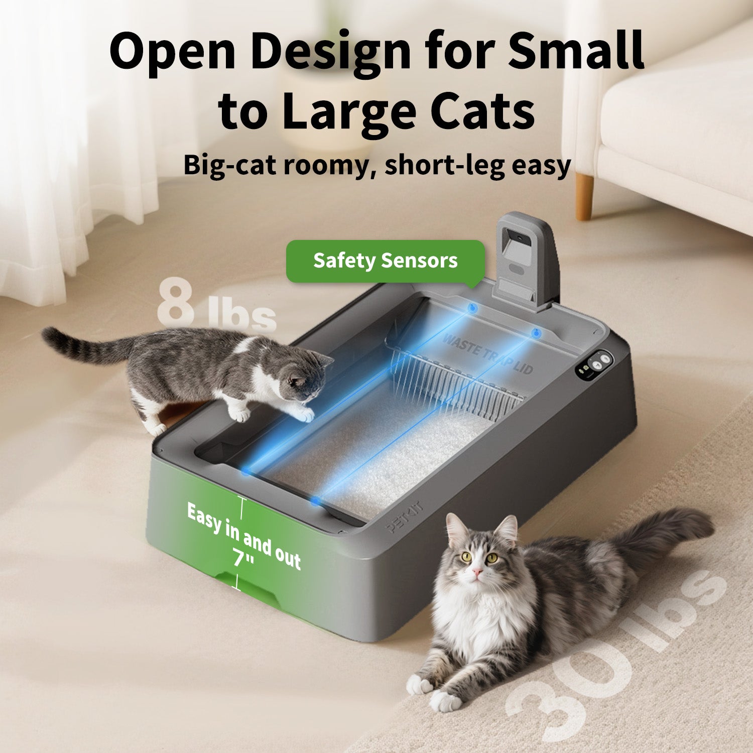 PETKIT 猫トイレ PUROBOT CRYSTAL DUOグレー Purobot Crystal Duo