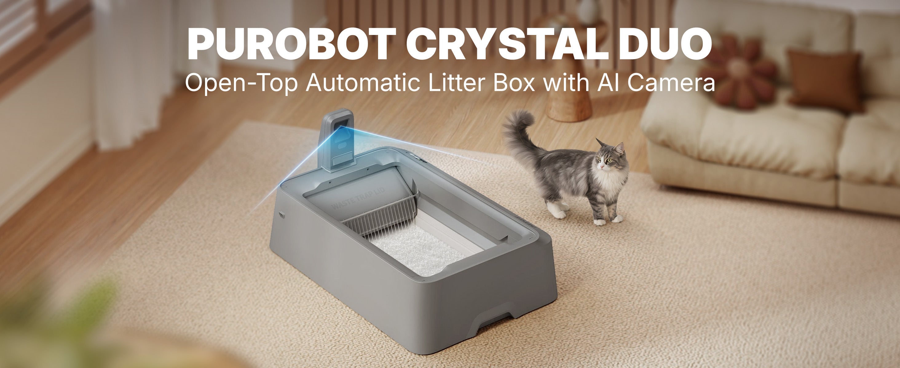 PETKIT 猫トイレ PUROBOT CRYSTAL DUOグレー Purobot Crystal Duo